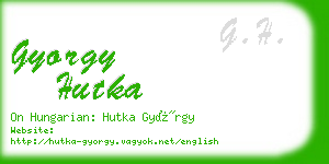 gyorgy hutka business card